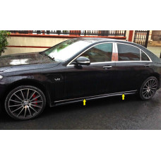 Накладки на молдинг V1 (6 шт нерж) для мерседес S-сlass W222
