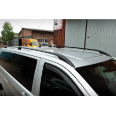 Рейлінги чорні CAN Оригінальний дизайн (метал. ніжки) Коротка база (SHORT) для мерседес Vito/V-class W447 2014- рр