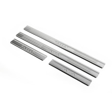 Накладки на дверні пороги OmsaLine тип 2 (4 шт нерж) для Volkswagen Passat B8 2015-2023 рр