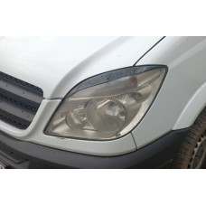 Вії Прямі (чорні, ABS, 2006-2013) Чорний мат для мерседес Sprinter W906 рр