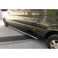 Бокові пороги Duru (2 шт., алюміній) Long/ExtraLong для мерседес Sprinter W907/W910 2018- рр