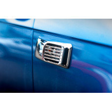 Решітка на повторювач Прямокутник (2 шт, ABS) для Ауди A3 2003-2012 рр