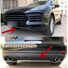 Передня і задня накладки для Porsche Cayenne 2018- рр