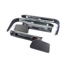 Пороги пластикові з підсвічуванням (чорні) для Toyota Land Cruiser 200 2007-2021 рр