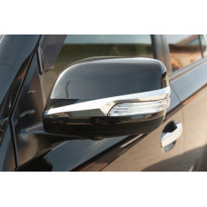 Смужки на дзеркала 2012-2021 (2 шт, хром) для Toyota Land Cruiser 200 рр