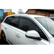 Ветровики с хромированным молдингом (4 шт, HIC) для Ауди Q7 2015–2026 гг