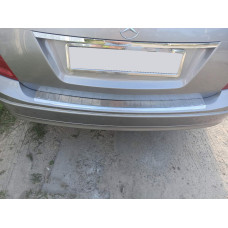 Накладка на задній бампер (SW глянець нерж) для мерседес C-class W204 2007-2015 рр