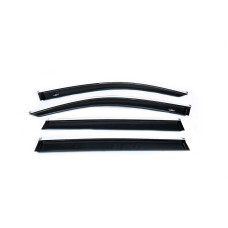 Ветровики с хромированным молдингом (4 шт, HIC) для Volkswagen Tiguan 2016-2023 гг