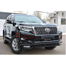 Накладки на передній і задній бампер TRD (2017-) Чорний колір для Toyota Land Cruiser Prado 150 2009-2023 рр