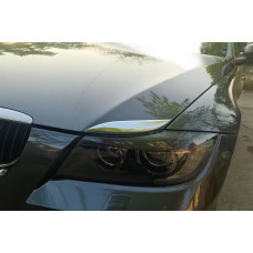 Хром накладки на капот (вії вище фар) для бмв 3 серія E90/E91 2005-2011 рр