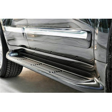 Боковые пороги с LED (дизайн Lexus 2012-2016) Belye для Lexus LX570/450d