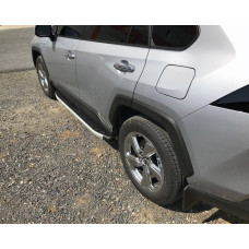 Бокові пороги Fullmond (2 шт. алюміній) для Toyota Rav 4 2019- рр