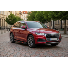 Бокові пороги Maya Red (2 шт. алюміній) для Ауди Q5 2017-2025 рр