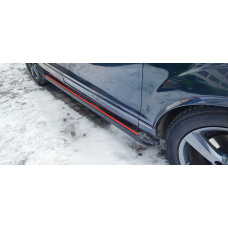 Бокові пороги Maya Red (2 шт. алюміній) для Ауди Q7 2005-2015 рр