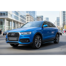 Бокові пороги Maya Blue (2 шт., алюміній) для Ауди Q3 2011-2019 рр
