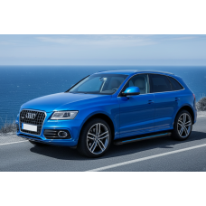 Бокові пороги Maya Blue (2 шт. алюміній) для Ауди Q5 2008-2017 рр