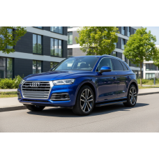 Бокові пороги Maya Blue (2 шт., алюміній) для Ауди Q5 2017-2025 рр