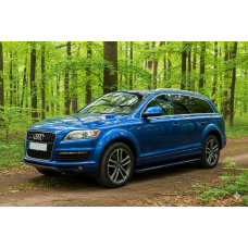 Бокові пороги Maya Blue (2 шт., алюміній) для Ауди Q7 2005-2015 рр