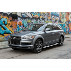 Бокові пороги Tayga V2 (2 шт., алюміній) для Ауди Q7 2005-2015 рр
