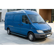 Бокові пороги Maya Blue (2 шт., алюміній) Довга база для мерседес Sprinter W901/902/903/904/905 1995-2006 рр