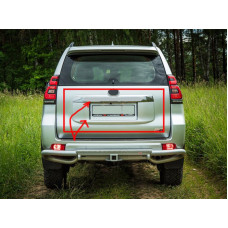 Хромированная накладка над номером (Дизайн 2018) Только верхняя для Toyota Land Cruiser Prado 150 2009-2023 гг