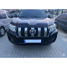 Хромированные накладки на решетку радиатора (2017-2023) для Toyota Land Cruiser Prado 150