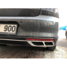 Накладки на глушник Carmos SD/SW (2019-2026 3 шт нерж) для Volkswagen Passat B8 рр