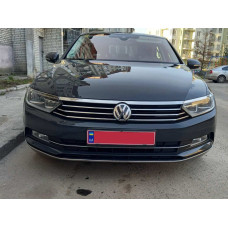 Накладка на фари і смужка (3 шт нерж) OmsaLine - Італійська нержавійка для Volkswagen Passat B8 2015-2023 рр