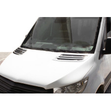 Накладки на повітрозабірник Carmos (2 шт., нерж) для мерседес Sprinter W907/W910 2018- рр