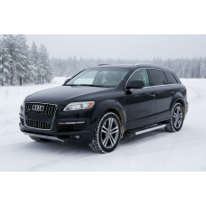 Бокові пороги New Vision Grey (2 шт., алюміній) для Ауди Q7 2005-2015 рр