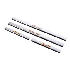 Накладки на пороги Carmos V1 (нерж) 2 дверний для Volkswagen Golf 6 2008-2014 рр