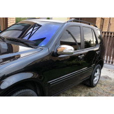 Накладки на дзеркала (2 шт, нерж.) для мерседес ML W163 1997-2005 рр