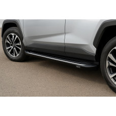 Бокові пороги OEM V2B (2 шт алюміній) для Toyota Rav 4 2019- рр