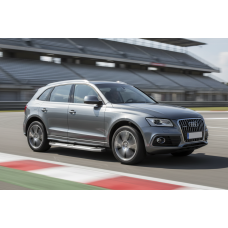 Бокові пороги Mevsim Grey (2 шт. Алюміній) для Ауди Q5 2008-2017 рр