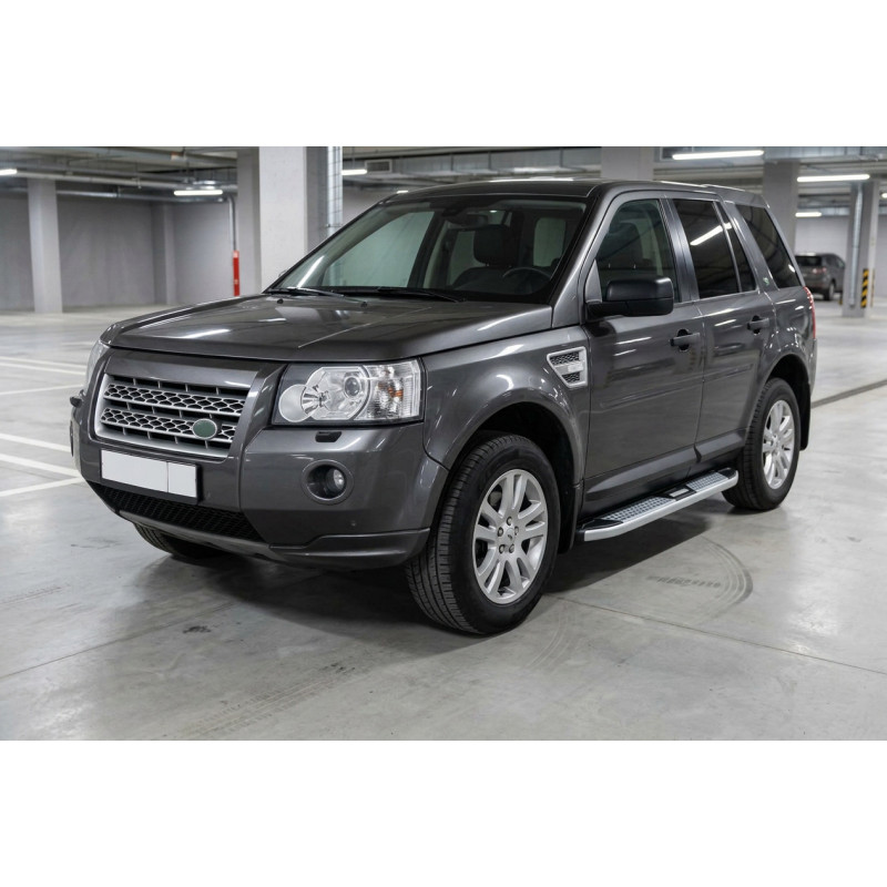 Бокові пороги Mevsim Grey (2 шт., Алюміній) для Land Rover Freelander II 2006-20