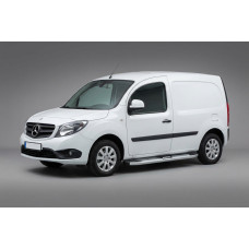 Бокові пороги Mevsim Grey (2 шт., Алюміній) коротка база для мерседес Citan 2013-2021 рр
