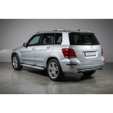 Бокові пороги Mevsim Grey (2 шт., Алюміній) для мерседес GLK сlass X204 2008-2015 рр
