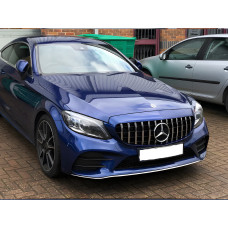 Передня решітка Panamericana GT (для Avantgarde/AMG-Line/C43 AMG) 2014-2018, без камери для мерседес C-сlass W205 рр