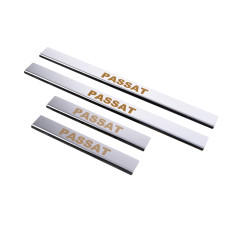 Накладки на дверні пороги Carmos V1 (4 шт нерж) для Volkswagen Passat B8 2015-2023 рр