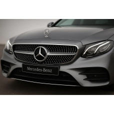 Передня решітка Diamond Silver (для Avantgarde/AMG-Line/E43 AMG/E53 AMG 2016-2020) З місцем під камеру для мерседес E-сlass W213 рр