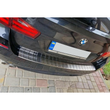 Накладка на задній бампер Carmos (SW, нерж.) для бмв 5 серія F10/F11 2010-2016 рр