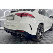 Задній дифузор з насадками GLE63 Black (2018-2026) для мерседес GLE W167 2018- рр