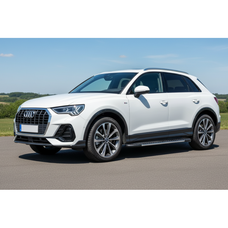 Бокові пороги Bosphore Grey (2 шт., Алюміній) для Ауди Q3 2019-2025 рр