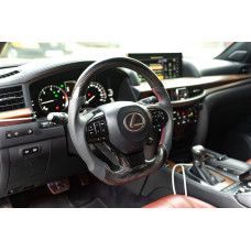 Анатомический руль в сборе (карбон) для Lexus GX460 2009-2023 гг