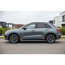 Бокові пороги Tayga Grey (2 шт., Алюміній) для Ауди Q3 2019- рр
