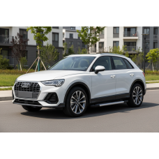 Бокові пороги Vision New Grey (2 шт., Алюміній) для Ауди Q3 2019- рр