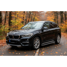 Бокові пороги Tayga Grey (2 шт., Алюміній) для бмв X1 F48 2015-2022 рр