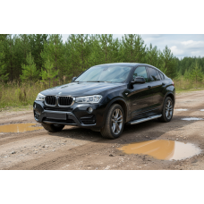 Бокові пороги Mevsim Grey (2 шт., Алюміній) для бмв X4 F26 2014-2018 рр