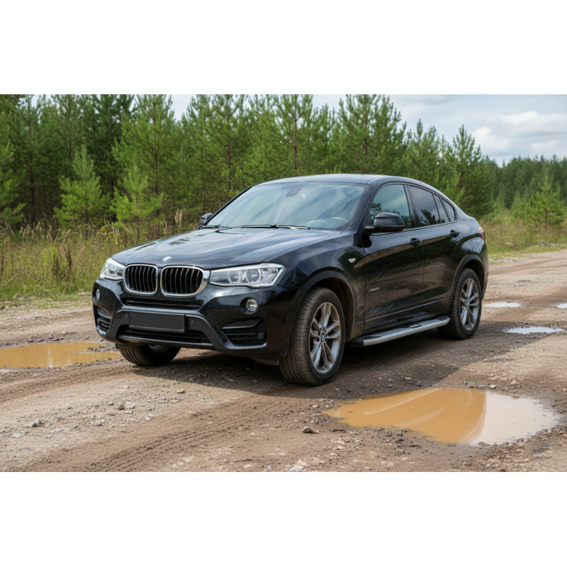 Бокові пороги Mevsim Grey (2 шт., Алюміній) для бмв X4 F26 2014-2018 рр