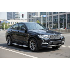 Бокові пороги Tayga V2 (2 шт., Алюміній) для бмв X4 F26 2014-2018 рр